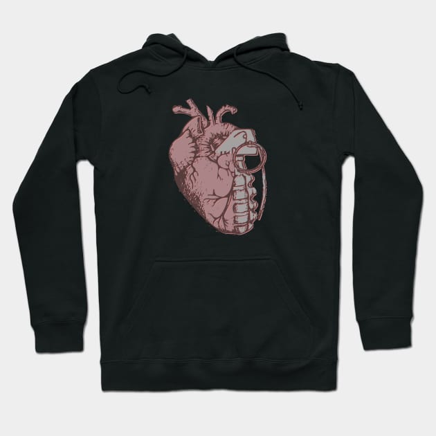 Heart Grenade Hoodie by Annabalynne